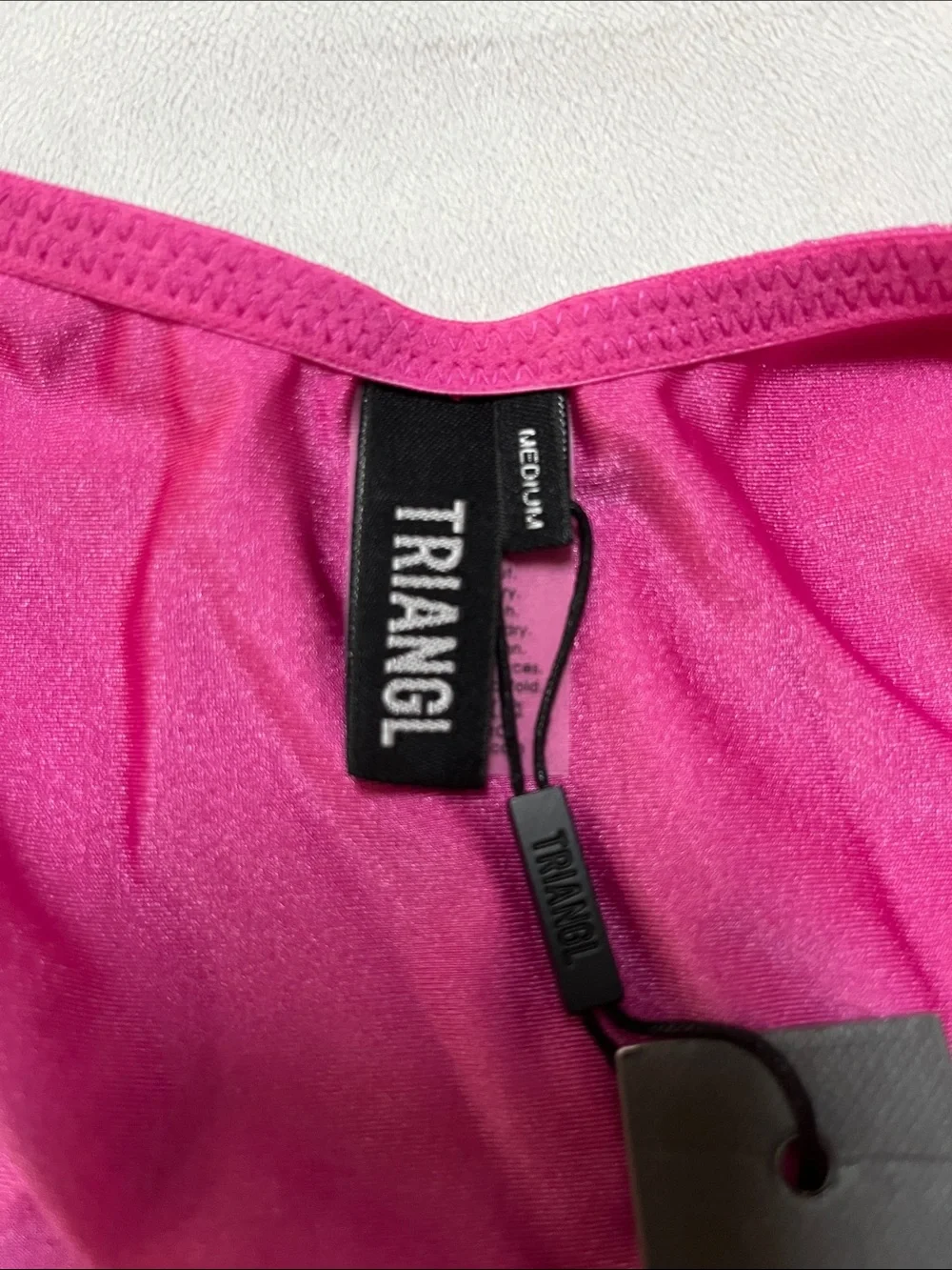 Triangl Swimwear Shimmer Pink Bikini Set Medium NWT